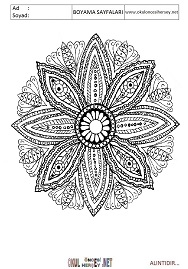 Mandala boyama sayfaları